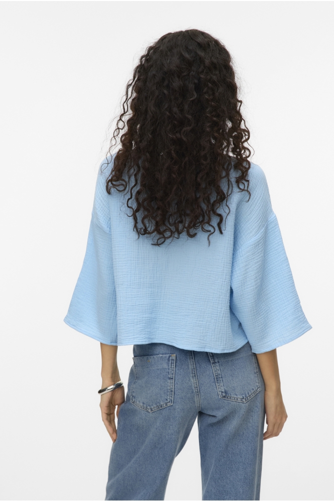 VMNATALI CROP SHIRT WVN NOOS 10279685 Airy Blue